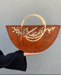 Persian Calligraphy Leather Tote Bag